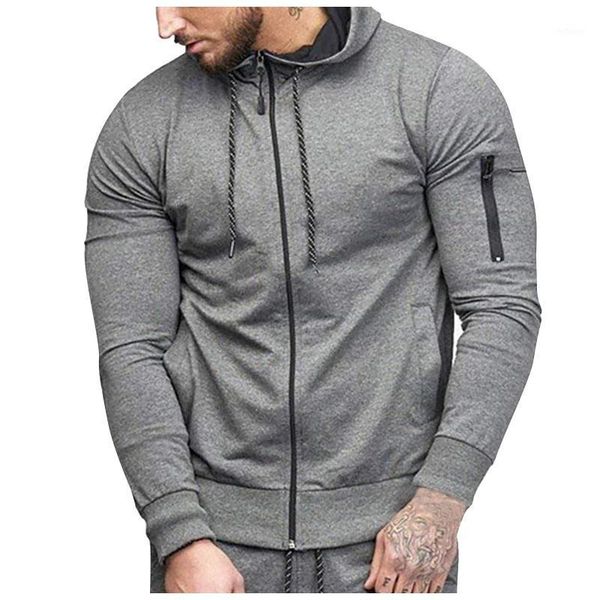 

men's jackets pure color coat with zipper mens leisure slim sports jacket for man 2021 fall clothes long-sleeved hooded veste homme, Black;brown
