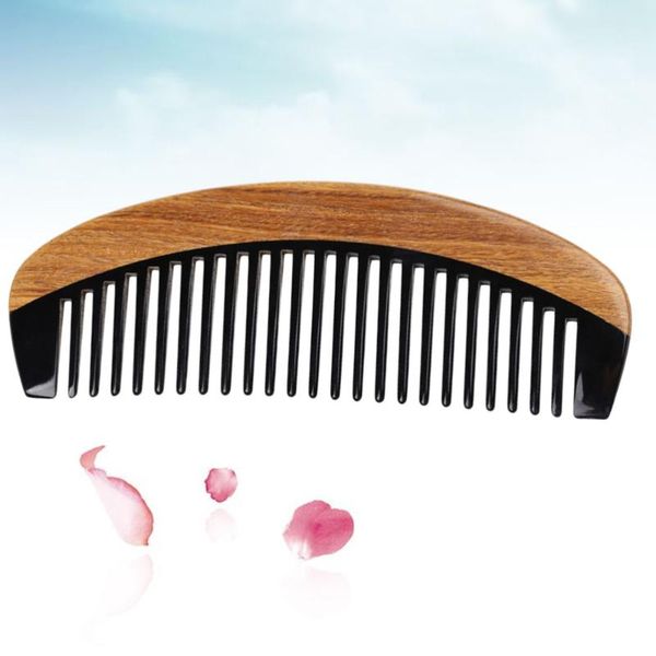 

hair brushes horn comb teeth wide tooth detangling anti-static long combs natural for thick curly and wavy reduce b, Silver