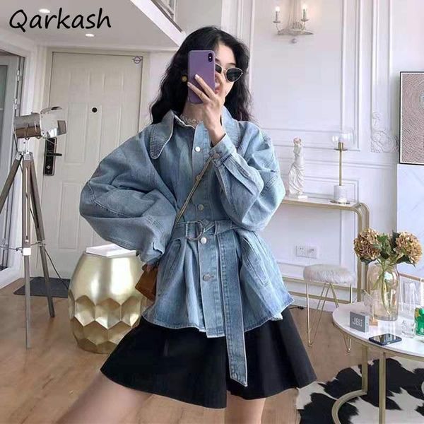 

women's jackets basic women denim vintage elegant design cozy spring outwear female chic streetwear classic ulzzang ins ly, Black;brown
