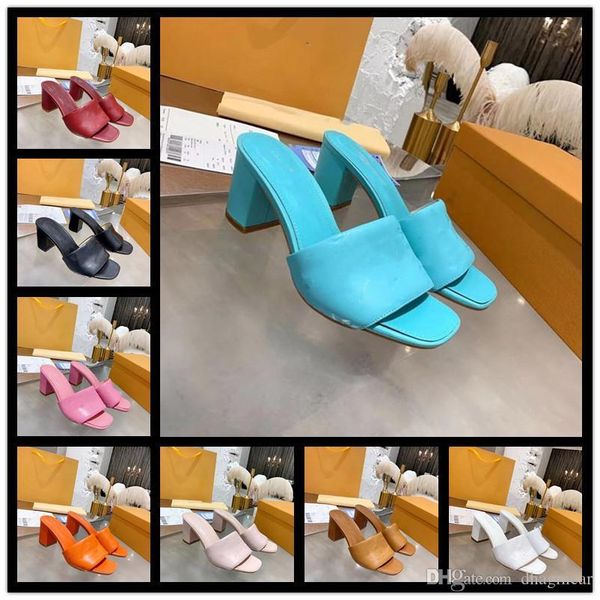 

a2 new summer women square toe sandals ladies pu leather plaid outside thin high heels slippers female fashion woman shoes, Black