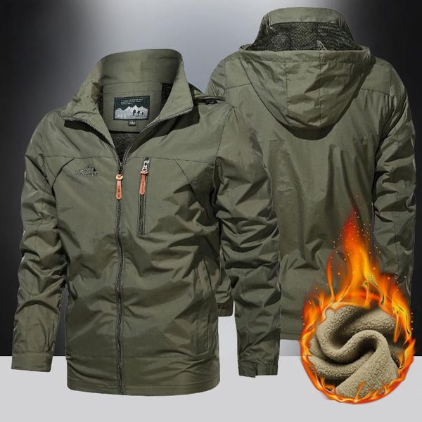 

men's jackets winter autumn jacket men fur fleece waterproof windbreaker casual oversized male bomber jaqueta masculina, Black;brown