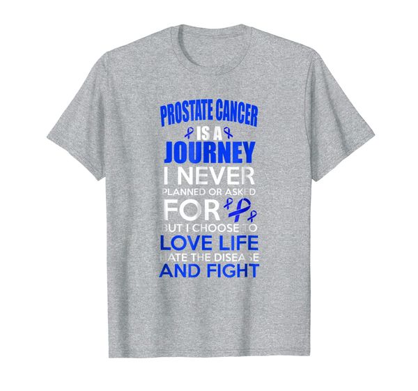 

support prostate cancer awareness journey t-shirt, White;black