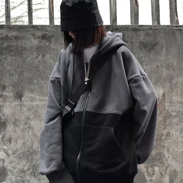 

women's hoodies & sweatshirts winter hoodie hip hop loose oversized casual letter print sweatshirt long sleeve printed couple wear, Black