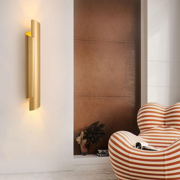 

wall lamps nordic modern led lamp gold living room sconce bedroom bedside lighting fixture aisle luxury entrance hallway decor light