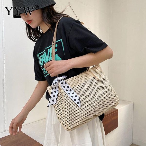 

evening bags relaxed resort armpit bag shoulders handlebags for women with ribbon underarm handle ladies straw handbag bali style