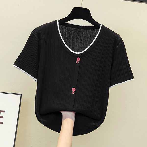 

plus size s-4xl base summer mesh casual female t-shirt short sleeve v neck fashion korean streetwear 2021 new 598o, White