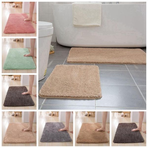 

bath mats water absorption mat shaggy memory foam warm soft carpets kitchen toilet door floor non-slip bedside rugs