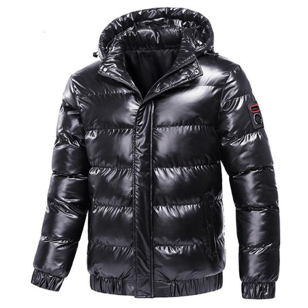 

winter fashion men katoon parka hoodies casual outdwear jackets men's clothingsalable, Black