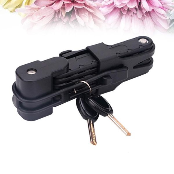

bike locks universal folding lock steel cable anti-theft riding tool for mtb road (black)