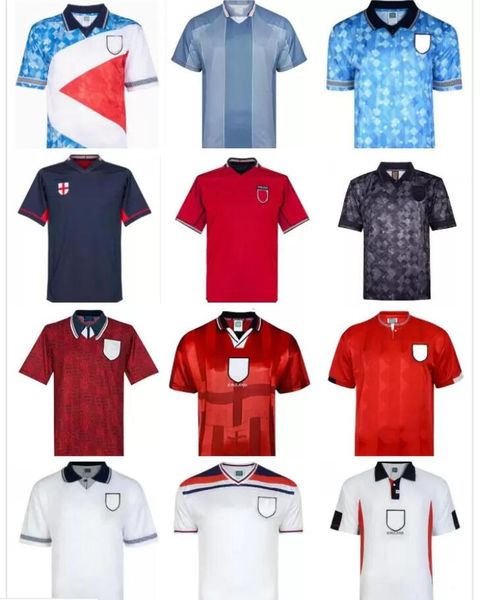 1986 1996 1990 Inglaterras Retro Jerseys black out mash up shirt 1982 98 2002 2008 Shearer Soccer Jersey 1989 Gerrard Scholes 1994 Gascoigne vin