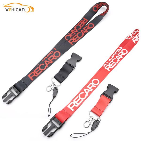 

keychains vehicar auto key lanyard recaro neck strap for id card chain mobile phone usb hanging fashion accessories, Silver