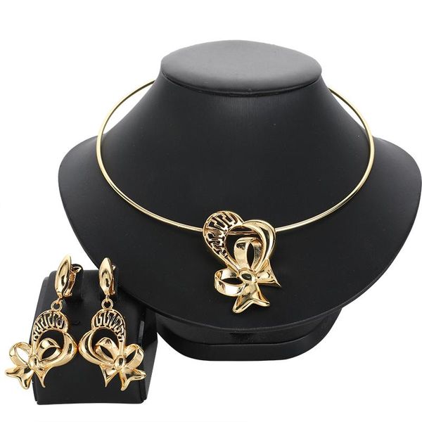 

earrings & necklace sale ltaly 750 gold color jewelry set for women african wedding pendant sets party gift, Silver