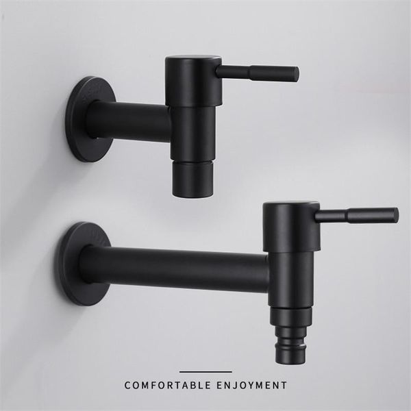 

stainless steel mop faucet tap quick open single cold water tap broom pool kitchen bathroom outdoor garden faucet black/white