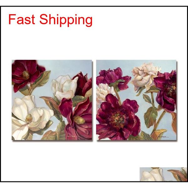 

dyc 10061 2pcs red flowers print art re jllddb homeindustry