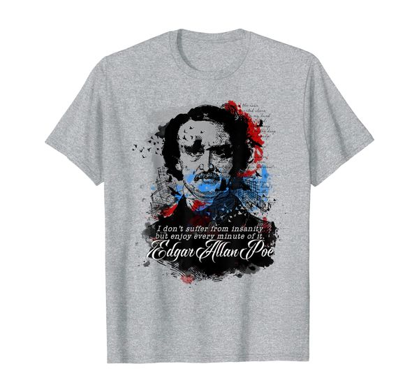 

the raven, edgar allan poe, fan art t-shirts and gifts, White;black