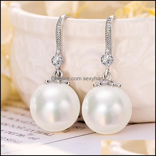 

other earrings jewelry bacolod s925 sterling sier drop for women 2021 fashion party office pearls crystal earring delivery 4cf6l, Golden;silver