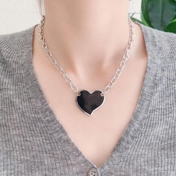 

chokers patchwork love pendant necklace, Golden;silver