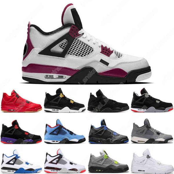 

discount 4 4s mens basketball shoes shimmer lightning cactus jack red thunder sail university blue black cat men trainers sports sneakers