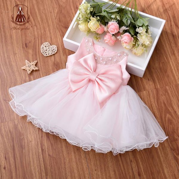 

girl's dresses lovely toddlers 1st birthday formal dress for infant phtography s clothes high market tribute silk tutu sundress party g, Red;yellow
