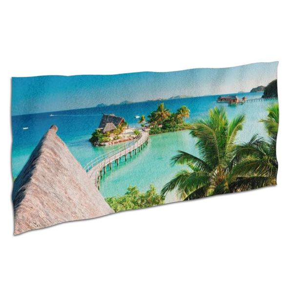 

towel beach house printing quick drying microfiber bath spa bathrobe washing clothes gym fashion pad