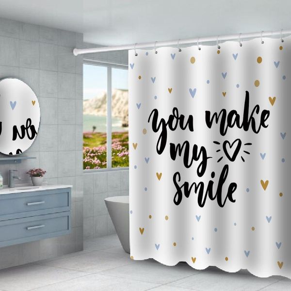 

shower curtains you make my smile curtain set with 12 hooks bathroom decoration