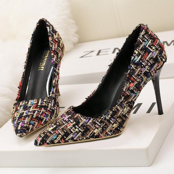 

dress shoes yeddamavis women pumps spring fashion pointed 9cm high heels wedding woman ladies stiletto, Black
