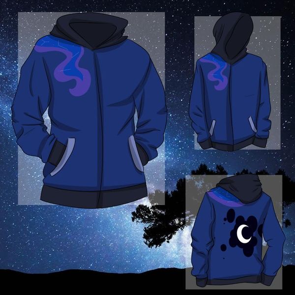 

men's hoodies & sweatshirts 2021 hoodie natural night starry sky 3d printed zip up harajuku street casual wear sportswear, Black