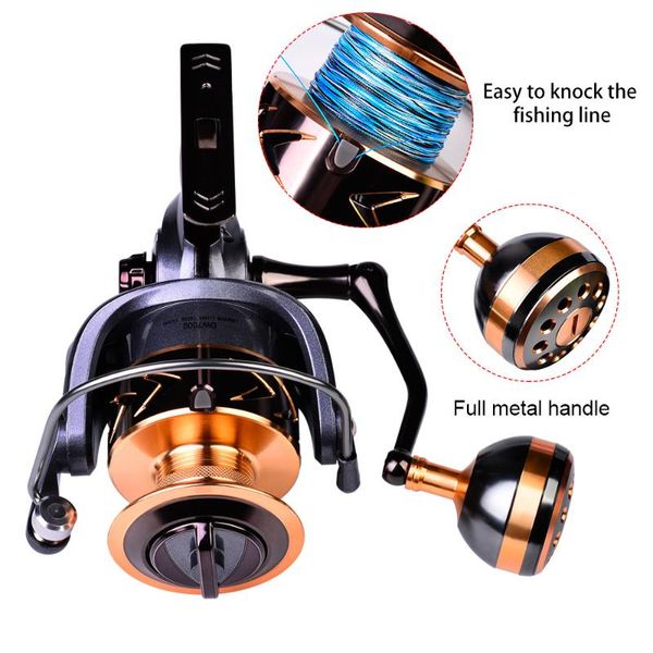 

baitcasting reels proberos spinning reel 11-21kg max drag fishing dw2000-7000 series carp front and rear system wheel freshwater