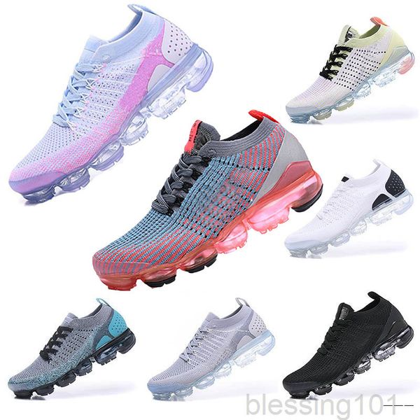 

2018 chaussures moc 2 laceless 2.0 casual shoes triple designer mens women sneakers fly black knit sports air cushion trainers k222