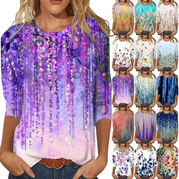 

women's blouses & shirts 3d print flower blouse women casual o-neck long sleeve ladies plus size harajuku loose clothing blusa femini, White