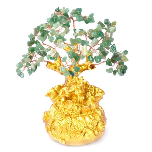 

decorative objects & figurines mini crystal money tree bonsai style wealth luck feng shui bring home decor birthday gifts accessories