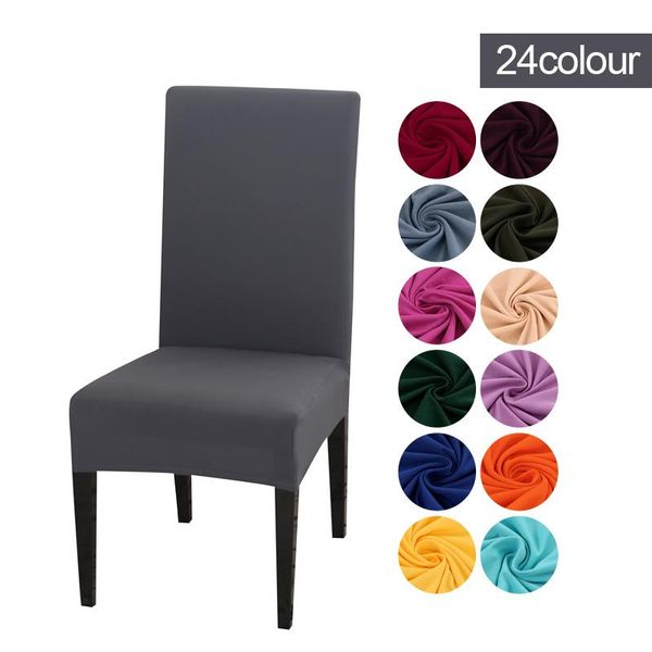 

chair covers slipcover removable anti-dirty seat cover spandex kitchen for banquet wedding dinner restaurant housse de chaise 1pc
