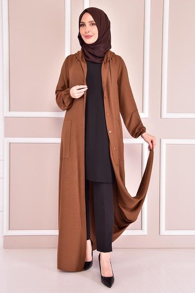 

ethnic clothing hooded dress beige ant3018_kopya(1), Red
