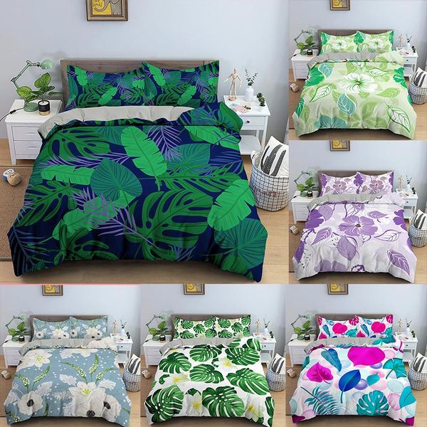 

bedding sets plant setstropical leaves palm flower duvet cover bed linen bedclothes twin//king size room for kids