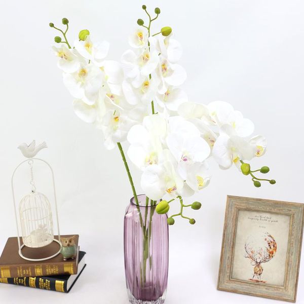 

decorative flowers & wreaths artificial orchid flower 4 color real touch butterfly flores wedding decoration home festival decor