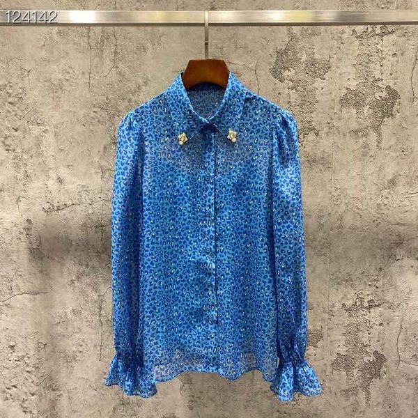 

women's blouses & shirts w1030 fashion 2021 runway luxury european design party style clothing, White