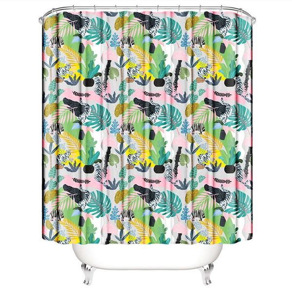 

shower curtains tiger bathroom curtain animal 3d room for carpet