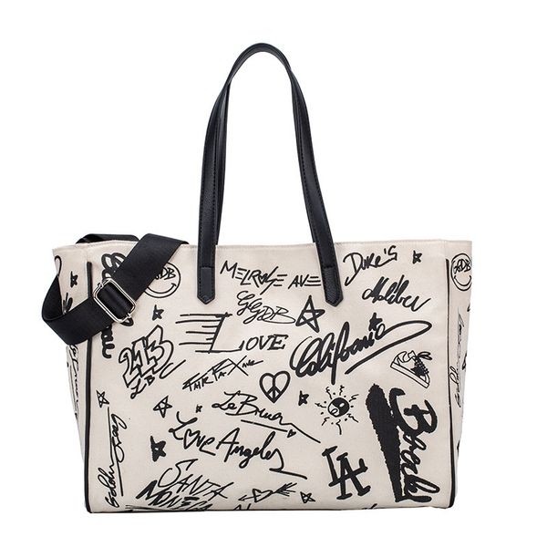 

designer women's clutch bag 2022 new luxury handbags fashion lc handbag canvas graffiti tote large capacity single shoulder hand bags
