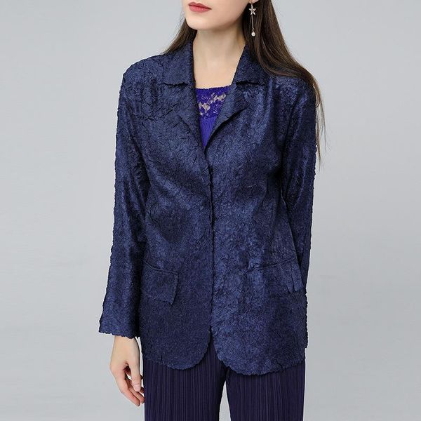 

women's jackets pleated embroidered suit for women spring and autumn short coat, Black;brown