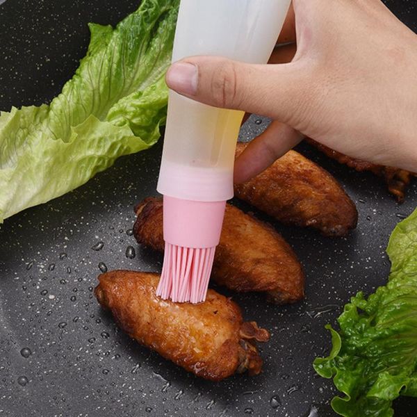 

tools & accessories 1pc high temperature resistant oil bottle silicone brush kitchen bbq tool