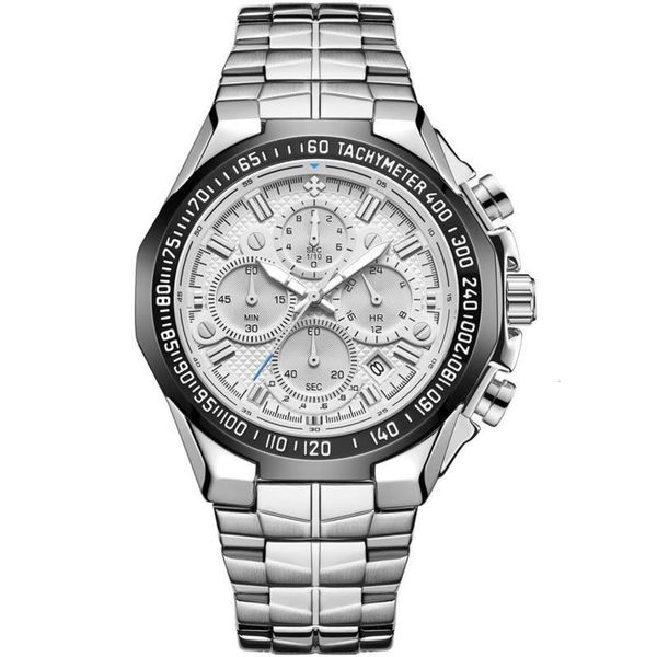 

7a+wwoor quality seven needle man motion section steel bring quartz waterproof wristwatch chronograph watch wholesales men watches gift swis, Slivery;brown