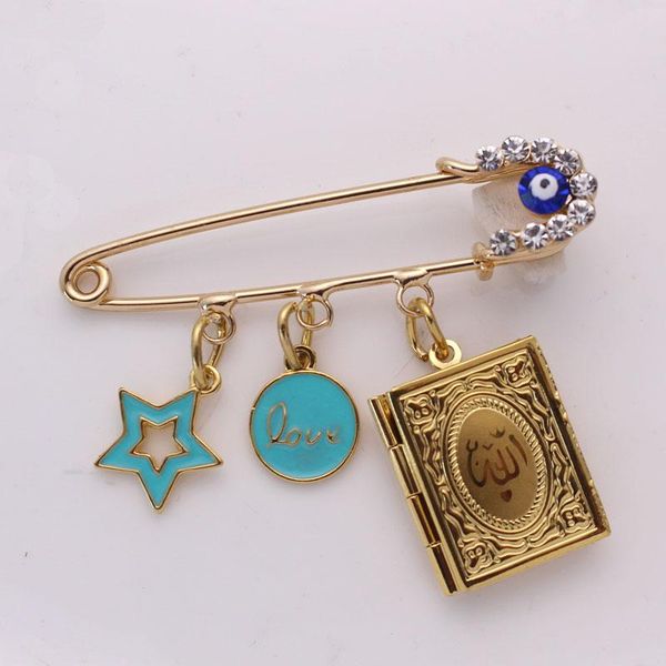 

pins, brooches muslim quran book brooch islam turkish evil eye baby pin, Gray
