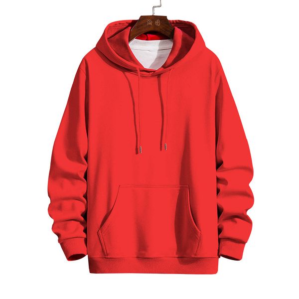 

hooded mens korean-style loose solid color mens streetwear hip hop tracksuit harajuku men clothing wholesale, White