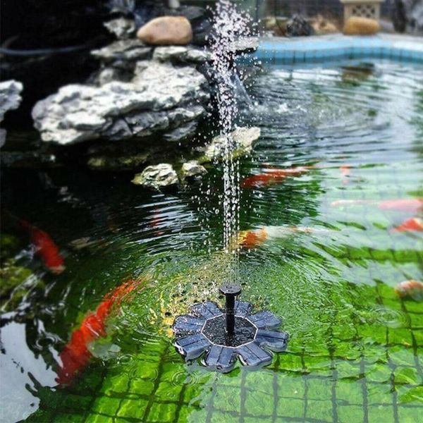 

waterproof 8v brushless water fountain floating solar fountain 4 pond decor nozzles bath bird pump160 l/h garden water gard e0l9