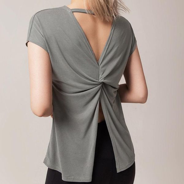 

yoga outfit soft modal sport shirt women tank loose fitness crop shirts dance clothes workout gym jacket running t
