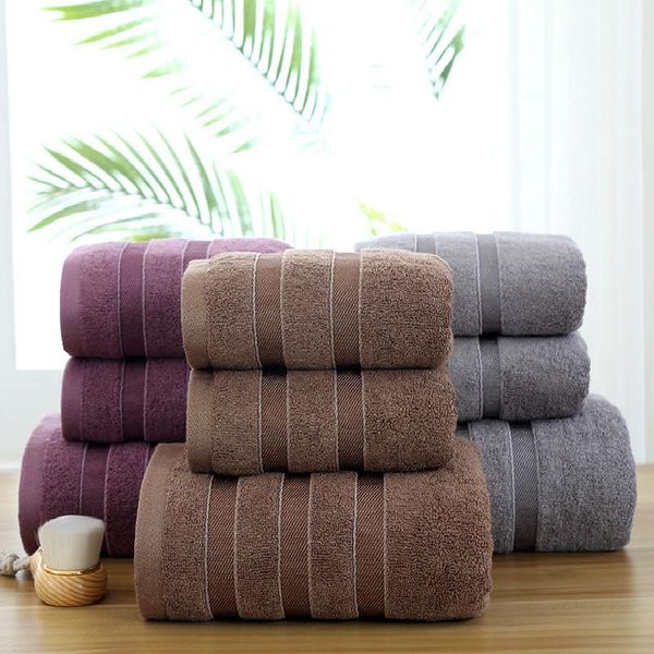 

towel 1/2/3pcs/set bamboo fiber towels set beach hand bath bathroom sets