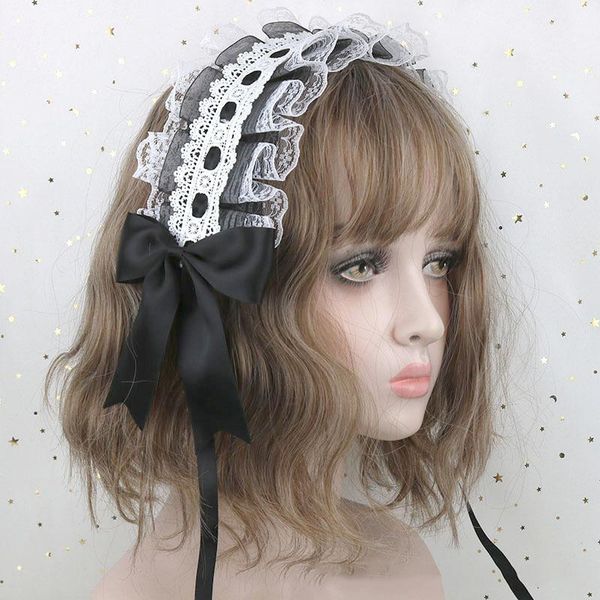 

other event & party supplies lovely sweet hair hoop anime maid cosplay headband lolita lace flower headwear accessory 2021 hand made for gir