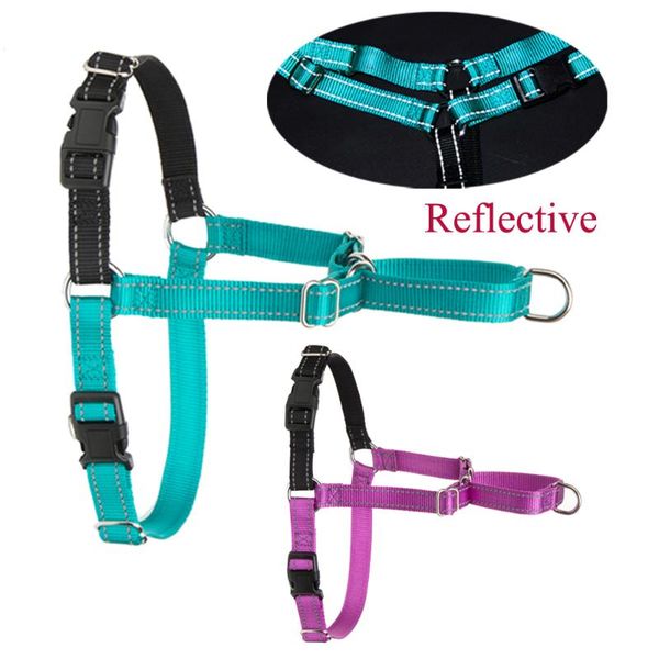 

dog collars & leashes adjustable nylon harness with reflective no-pull strees-walks your pets suiteble for labrador