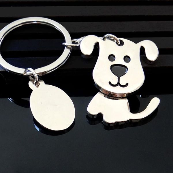

keychains cat / dog keychain cute key ring for women chain ,cat holder portachiavi llaveros chaveiro bag charm, Silver
