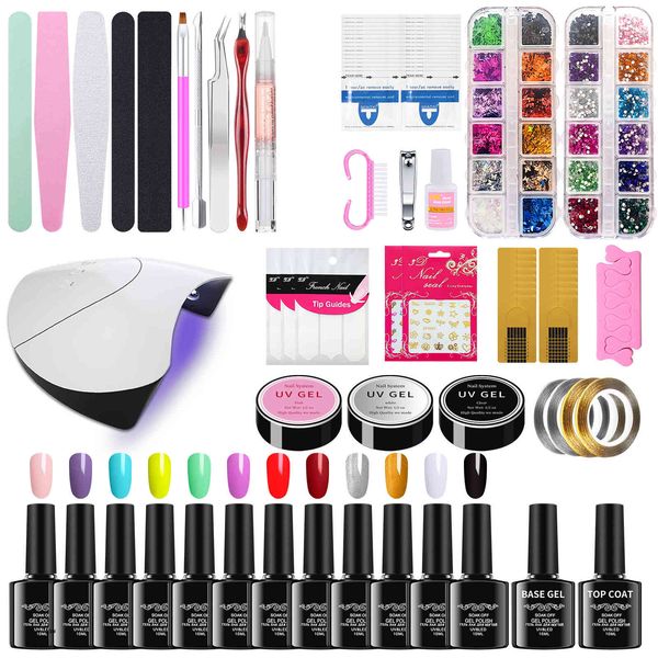 

nail polish glue set 9-piece bottom seal color 12 ptherapy box diy nail